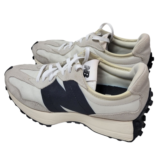 New Balance 327 Black & Sea Salt White Sneakers Womens 7 Mens 5.5 - Picture 5 of 14